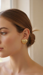 Golden Heartbeat Studs