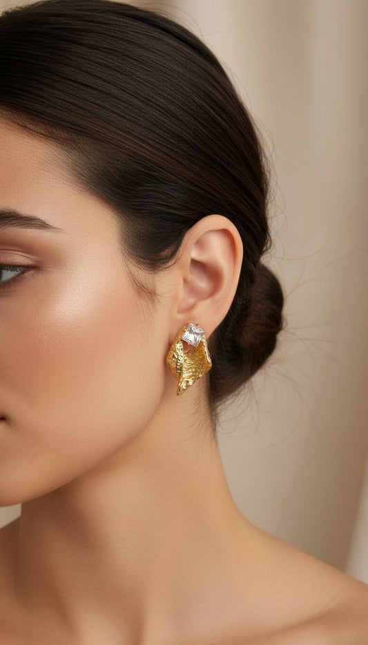 Aurora Sculpted Gold Earrings