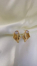 Aurora Sculpted Gold Earrings