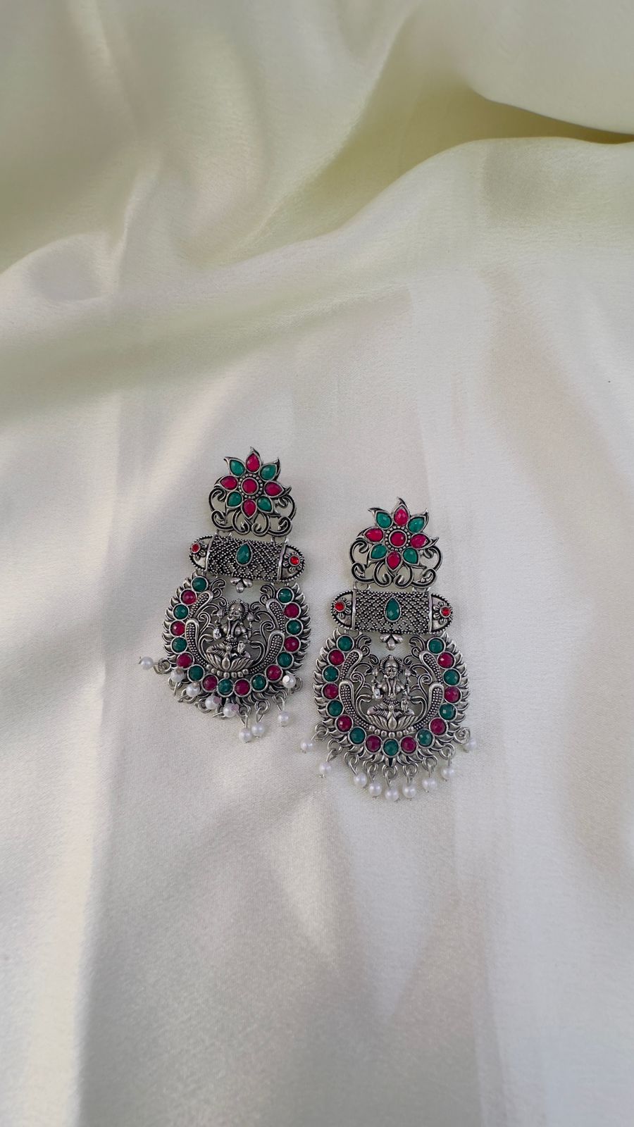 Regal Blossom Antique Jhumkas