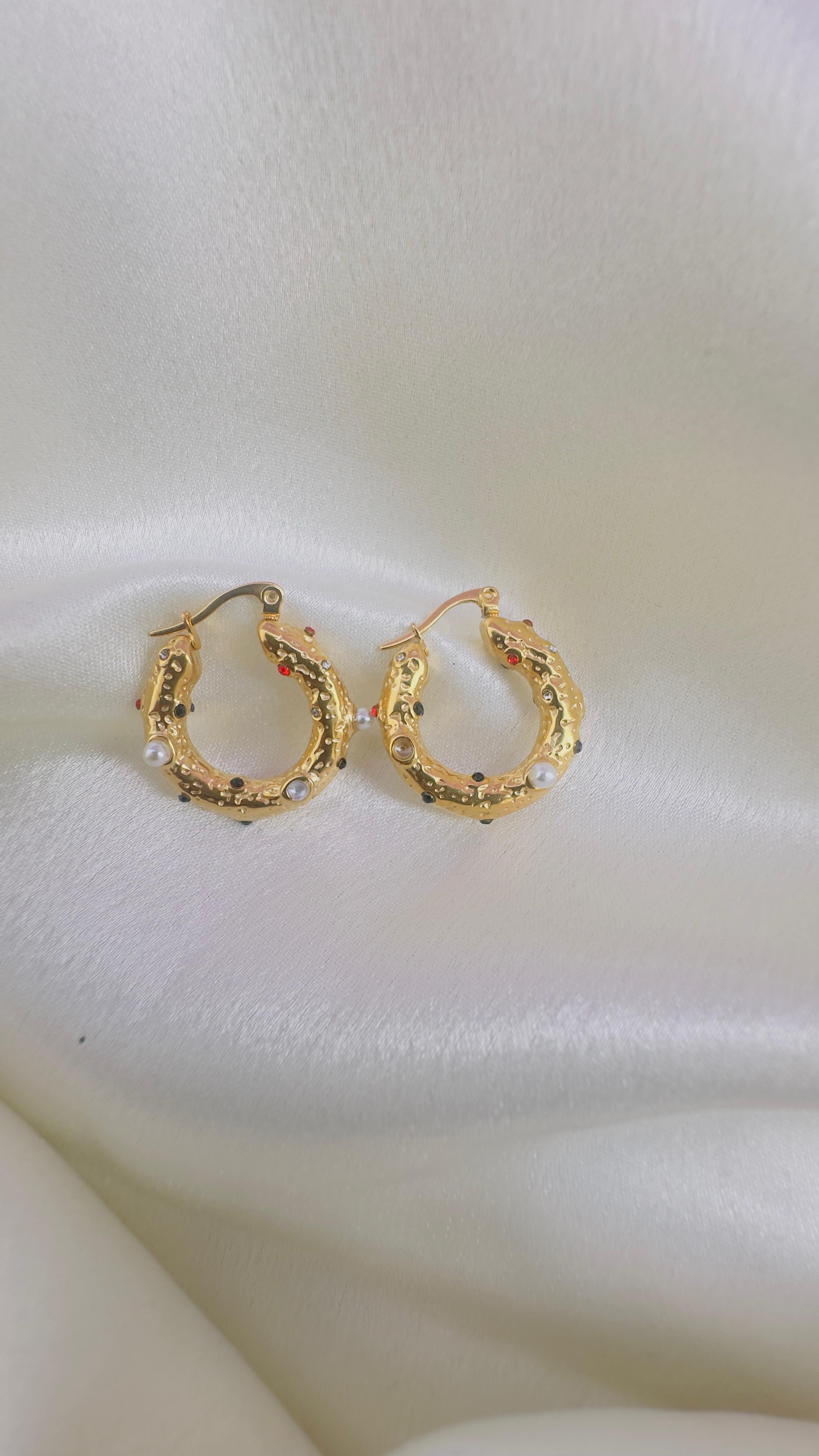Textured Hoop Earrings