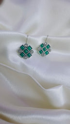 Emerald Mosaic Drop Earrings